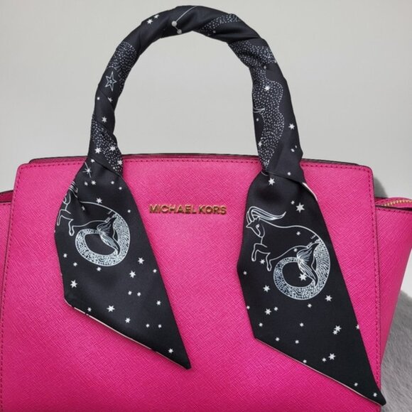 Capricorn Zodiac Sign Silk Twilly Scarf - Picture 2 of 7